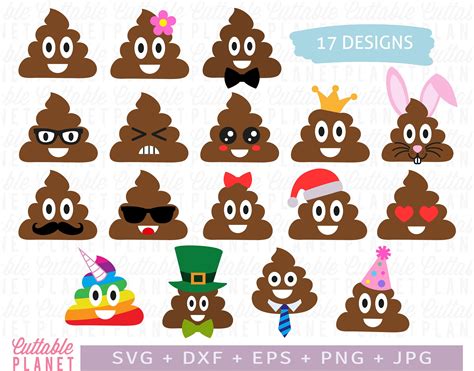 Cute Poop Emoji Svg Poop Emoji Clip Art Svg Poop Emoji Png Poop Emoji