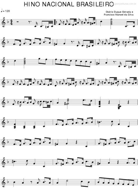B7 de um povo heróico o brado retumbante e o sol da liberdade, em raios fúlgidos. Super Partituras - Hino Nacional Brasileiro v.2 (Francisco ...