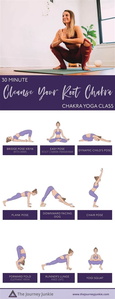 Chakra Yoga Flow Cleanse Your Root Chakra The Journey Junkie Chakra Yoga Root Chakra Yoga