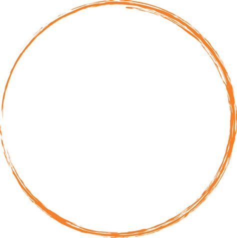 Orange Round Circle Paint Brush Png Picpng