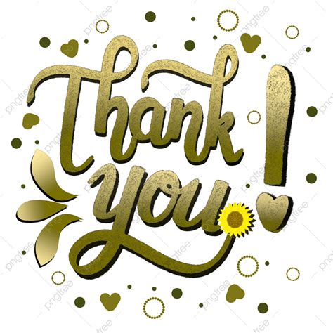 Thank You Gold Lettering Png Image Text Effect Psd For Free Download