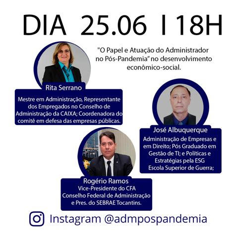 Live Discute Papel Dos Administradores Na P S Pandemia Rita Serrano