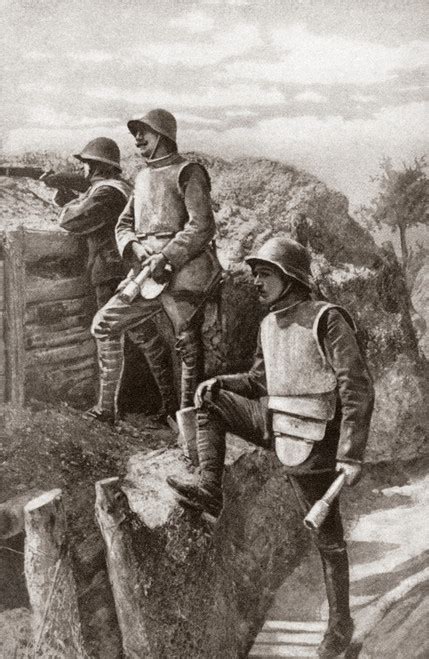 World War I German Troops Ngerman Grenade Throwers Clothed In Steel