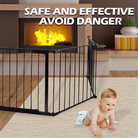 Gogoducks Fireplace Fence Baby Safety Fence Hearth Gate Multifunctional