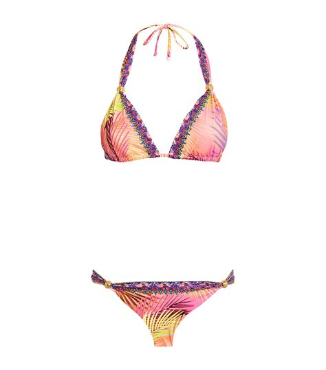 Camilla Pink Palm Print Ball Bikini Harrods Uk