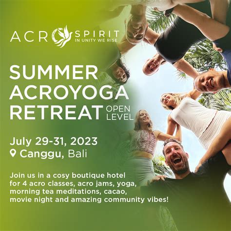 Summer Acrospirit Acroyoga Retreat Bali Acro Calendar