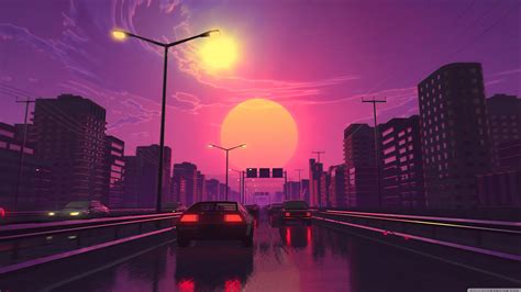 Beautiful City Sunset 4k Wallpaper