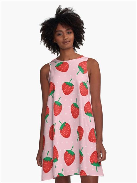 Buy Pink Summer Strawberries Print By Newburyboutique As A T Shirt Classic T Shirt Tri Blend