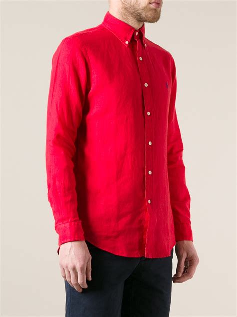 Lyst Polo Ralph Lauren Classic Shirt In Red For Men