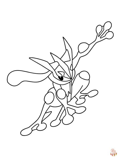 Greninja Coloring Pages Free Printable And Easy Gbcoloring My Xxx Hot
