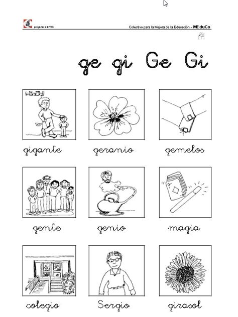 Escribe Palabras Con Ge Gi Interactive Worksheet Images And Photos Finder