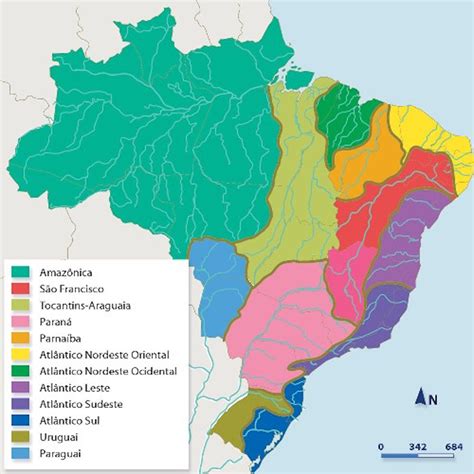 Mapa das Bacias Hidrográficas do Brasil Doc Sports