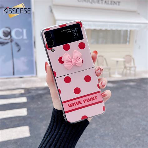 Kisscase เคสโทรศัพท์ลายจุดสำหรับ Samsung Galaxy Z Flip 3 5gเคสมือถือ