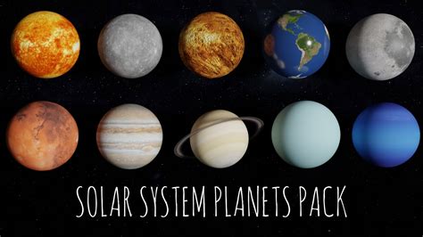 Planets Solar System Pack 3d Model 59 Lwo Max Xsi Obj Ma Fbx