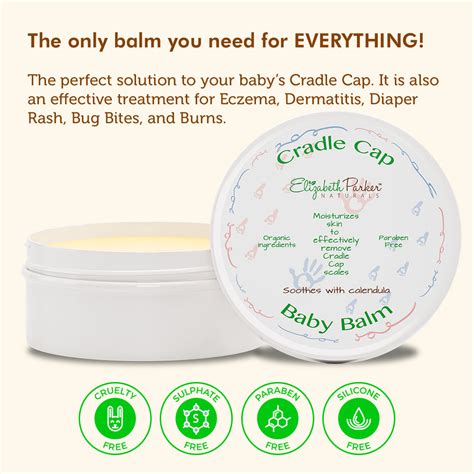 Cradle Cap Healing Balm For Baby Elizabeth Parker Naturals