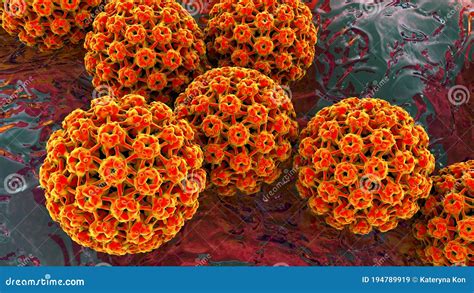 Human Papillomavirus A Virus Which Causes Warts Stock Illustration