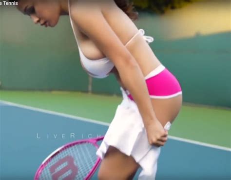 Topless Model Elizabeth Anne Playing Tennis On Youtube Uk