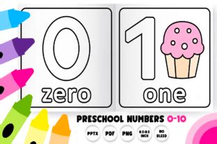 Preschool Numbers 0-10 Coloring Pages Graphic by AbellaPublishing