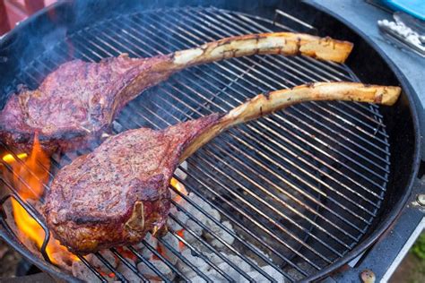 I've found that the best way to cook a steak on any medium is the reverse sear. Grilled Tomahawk Steak (Long Bone Ribeye, Reverse Seared ...