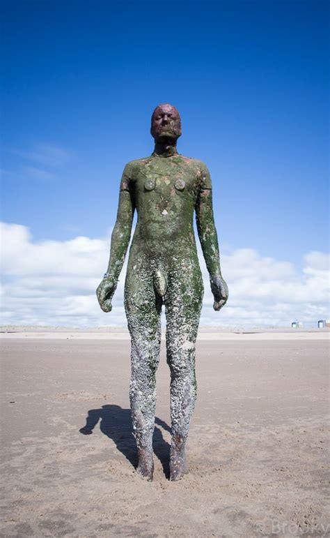 Another Place By Antony Gormley 100 Statues Embedded In The Sand At