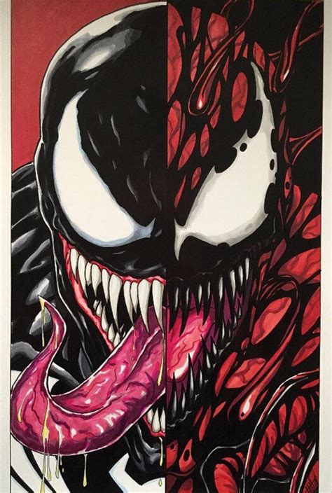Venom Carnage Split Art By Hal Haney Rcomicbooks