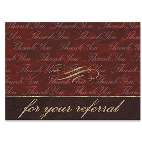 Burgundy Marble Referral Thank You Card Corporate Specialties