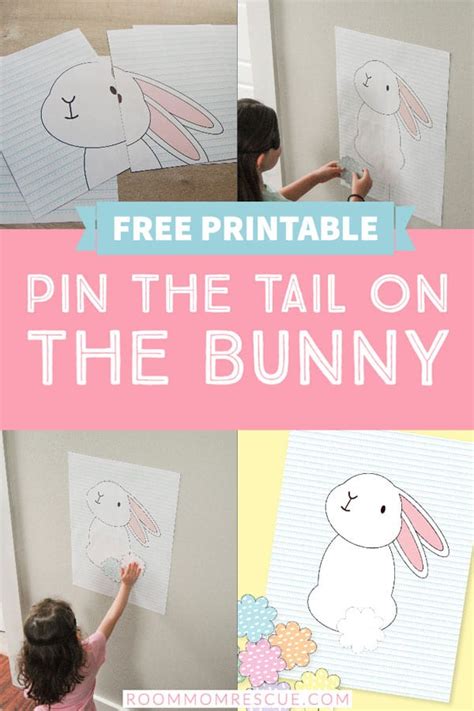 Diy Pin The Tail On The Bunny Easter Game Room Mom Rescue