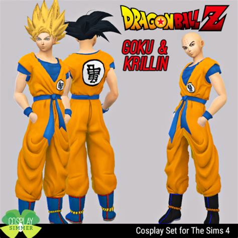 Who should i make next. Dragon Ball Z Goku & Krillin Cosplay Set for The Sims 4 by Cosplay Simmer trong 2020