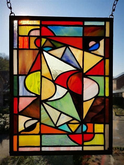 Theo Van Doesburg In Stained Glass Abstract Tiffany Etsy Stained