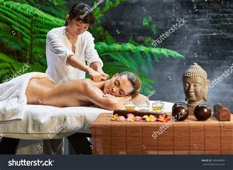 Asian Back Massage Therapy Spa Hot Stock Photo Shutterstock