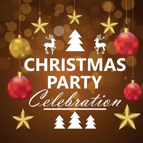 Merry Christmas Celebration Party Background With Creative Party Ball