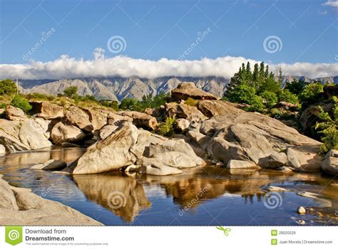 Blue Sky And River Rocks Stock Image Image Of Golden 28020529