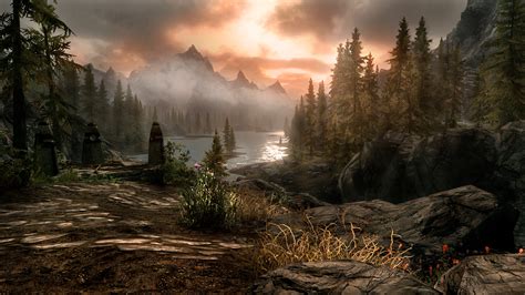 video game the elder scrolls v skyrim hd wallpaper