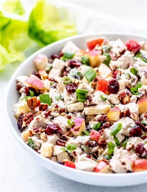 Healthy Cranberry Pecan Chicken Salad No Mayo