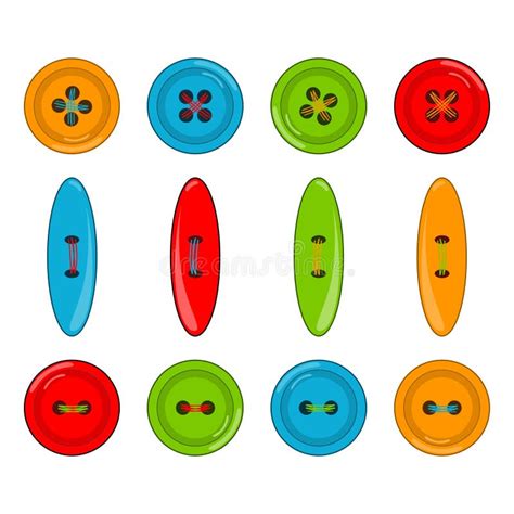Set Of Clothing Buttons Stock Vector Illustration Of Clothes 64261183