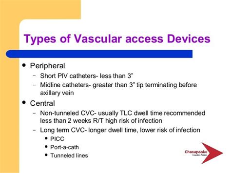 Types Of Vascular Access Devices