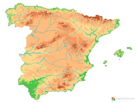 Mapa De Los Ríos De España Etapa Infantil
