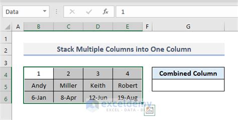 How To Combine Multiple Columns Into One Column In Excel Exceldemy
