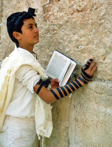 Israel Jerusalem Sephardic Jewish Boy At Bar Mitzvah Ceremony At The