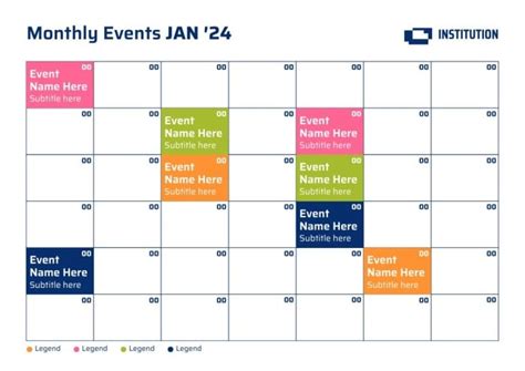 Design And Get This Professional Monthly Event Calendar Template For Free