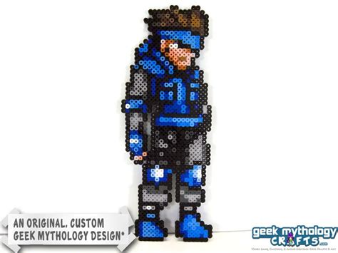 Solid Snake Metal Gear Perler Bead Sprite Figure Bead Sprite Perler Beads Designs Pixel Art