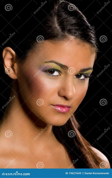 Portrait Of Beautiful Latin Woman Stock Image Image Of Closeup People 19627649