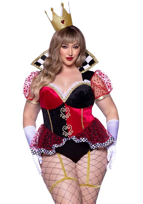 women s sexy plus size royal queen of hearts costume