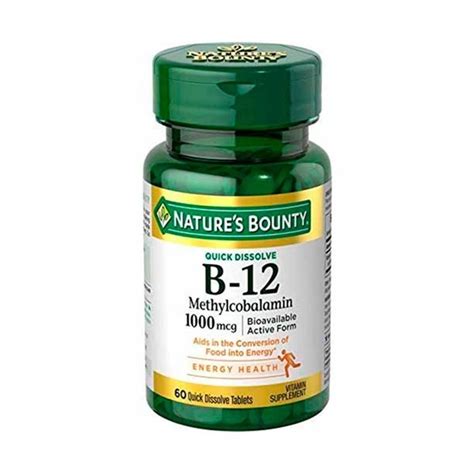 Nature´s Bounty Vitamina B12 1000 Quick Dissolve 60 Tabletas Nature
