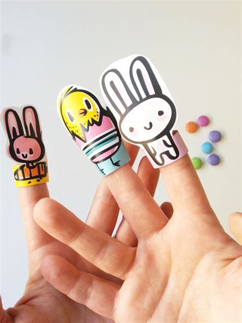 Marionnettes à doigts à imprimer pour Pâques Jeux de paques