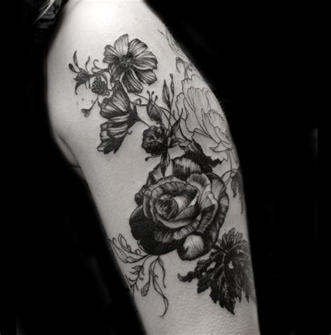 Vintage Flower Tattoo By Aubrey Mennella Tattoonow