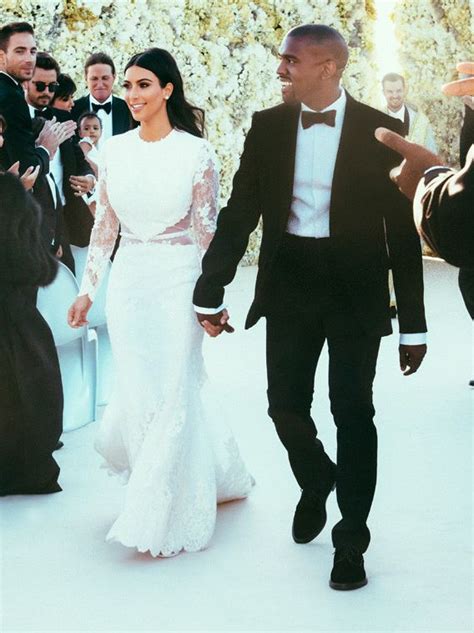 Kim Kardashian And Kanye West Wedding Official Photos See Kims Gown