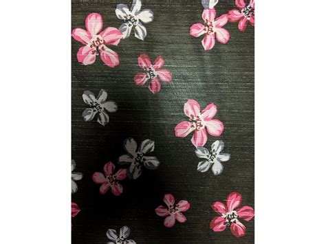 Chiffon Soft Touch Sheer Fabric Floral Glitz Chf234 Bkpn