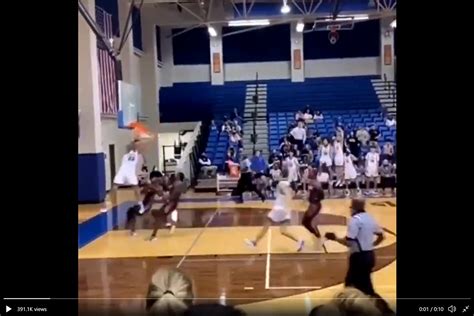 Joshua High School Basketball Player With Mullet Shatters Backboard During Slam Dunk Dallas