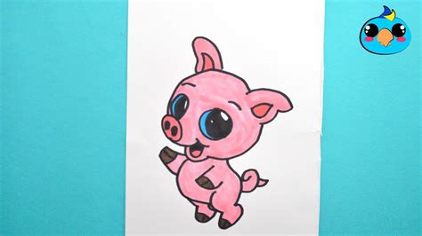 Cómo Dibujar Un Cerdito Kawaii Fácil How To Draw A Cute Pig Youtube